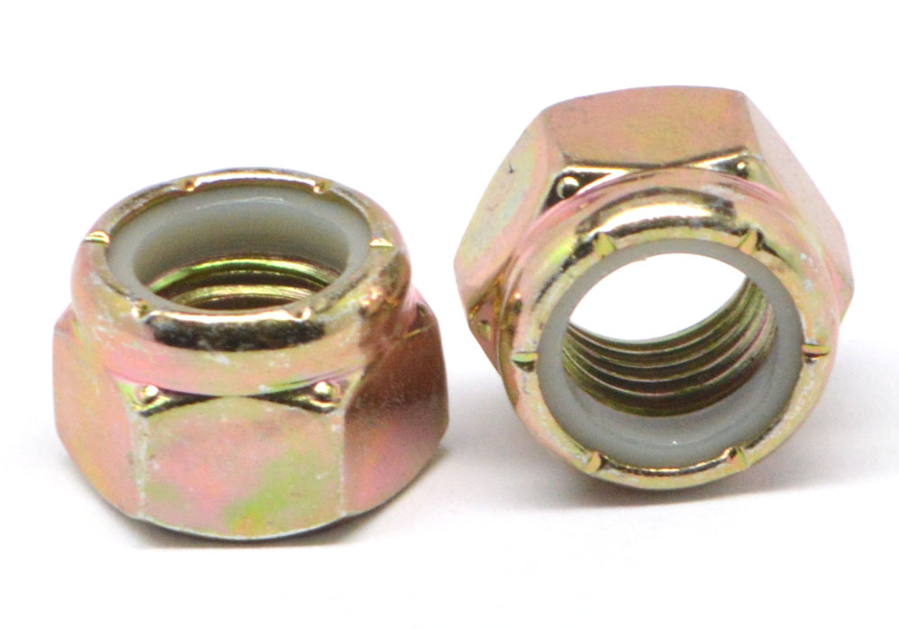 Picture of Brighton Best 222126 M12-1.25 Din 985 Extra Fine Class 8 Nylon Insert Thin Locknuts Metric Extra Fine Zinc Yellow